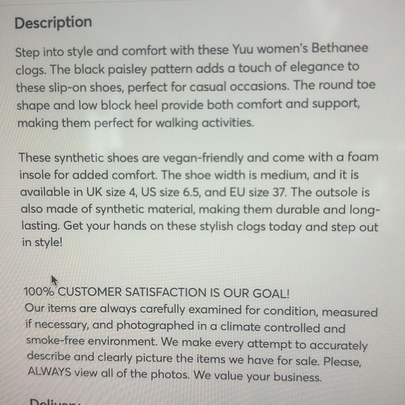 Yuu Bethanee Clogs Paisley Tooled Textured Vegan Black EUC LIKE NEW! Size 7 - Picture 13 of 13